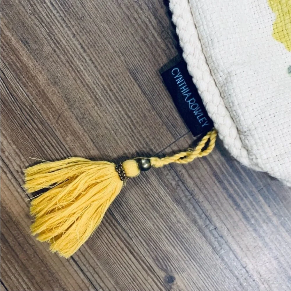 Cynthia Rowley Cotton Floral Pillow Sham W/Tassel 
Love on flip side - Picture 5 of 16